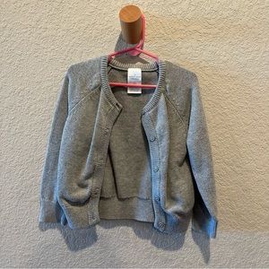4T gray cardigan Hanna andersson moon and back